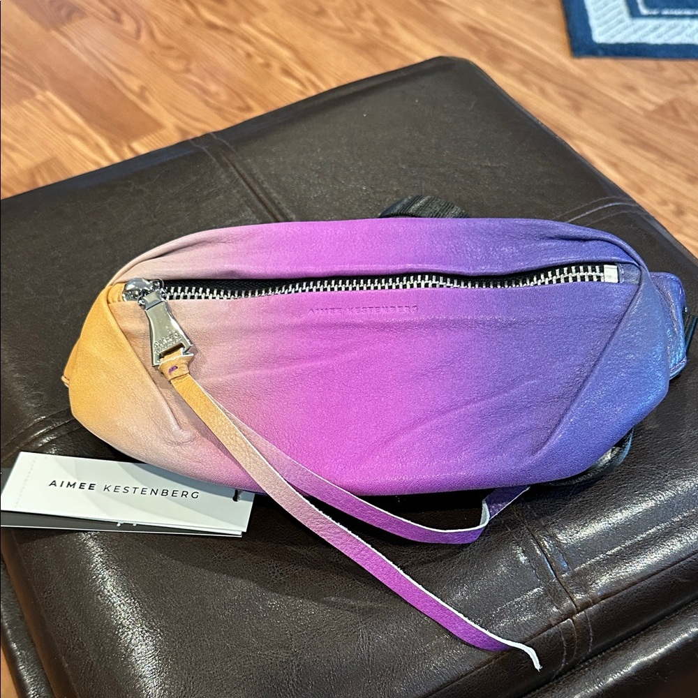 NWT Aimee Kestenberg Milan Bum Bag in Island Ombré 100 percent leather .